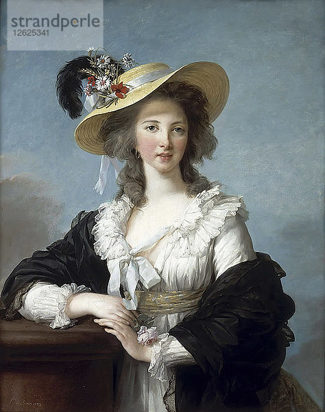 Yolande Martine Gabrielle de Polastron  Herzogin von Polignac. Künstlerin: Vigée-Lebrun  Marie Louise Elisabeth (1755-1842)