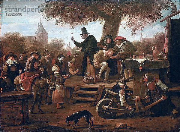 Der Quacksalber. Künstler: Steen  Jan Havicksz (1626-1679)