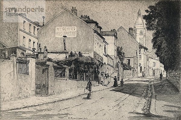 Rue de lAbreuvoir  Montmartre  1915. Künstler: Emile Rousseau.