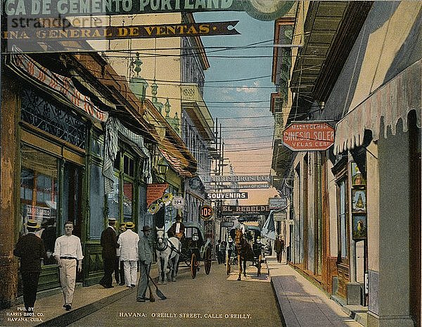 Calle OReilly  Havanna  Kuba  um 1920. Künstler: Unbekannt.