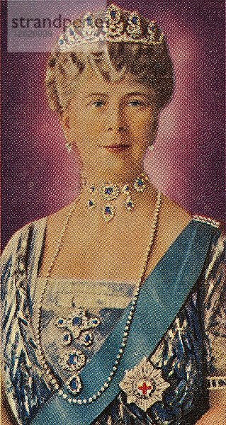 Königin Mary  Gemahlin von König Georg V.  in Hofkleidung  1935. Künstler: Unbekannt.