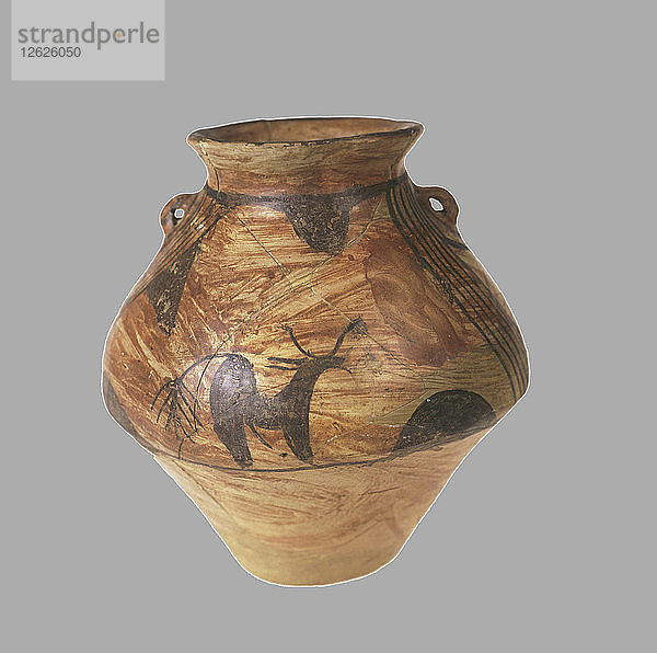Amphora mit zoomorpher Bemalung  3800-3600 v. Chr. Künstler: Prähistorische russische Kultur