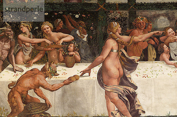 Hochzeitsfest von Amor und Psyche  Detail. Künstler: Romano  Giulio (1499-1546)