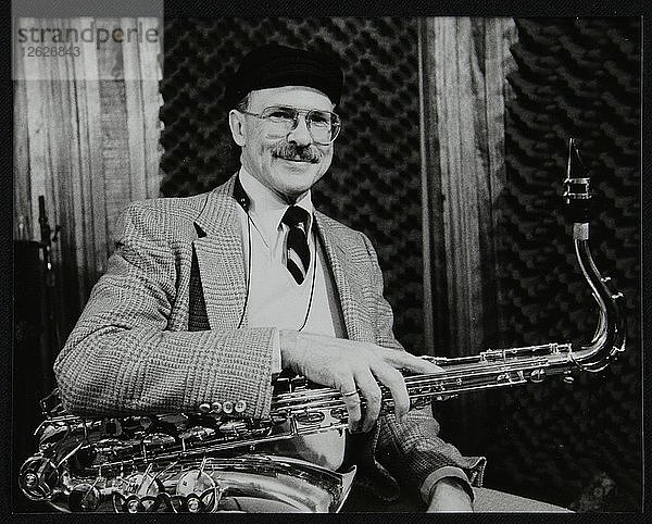 Der amerikanische Saxophonist Don Lanphere im The Bass Clef  London  1985. Künstler: Denis Williams