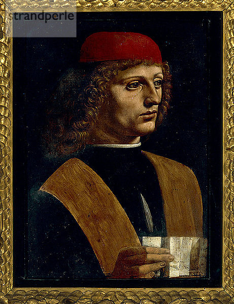 Porträt eines Musikers. Künstler: Leonardo da Vinci (1452-1519)