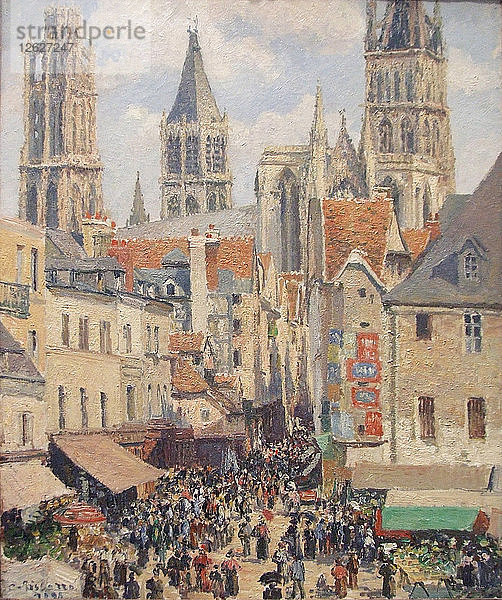 Rue de lÉpicerie  Rouen. Künstler: Pissarro  Camille (1830-1903)