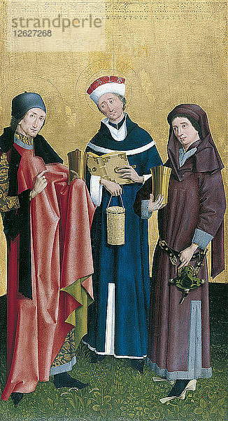 Heilige Cosmas  Damian und Pantaleon. Künstler: Meister von Köln (tätig um 1500)