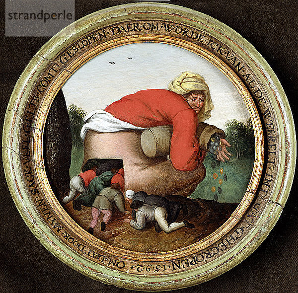 Die Schmeichler. Künstler: Brueghel  Pieter  der Jüngere (1564-1638)