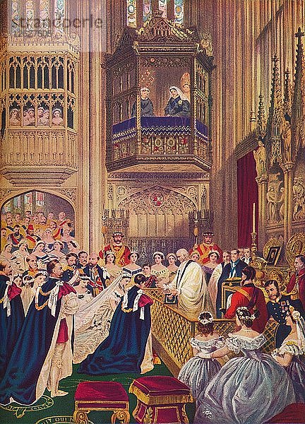 Die königliche Hochzeit  St. Georges-Kapelle  Windsor  10. März 1863 (1910). Künstler: Unbekannt.