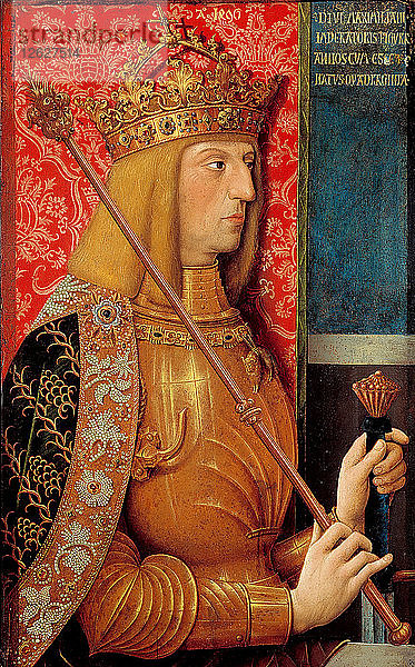 Porträt von Kaiser Maximilian I. (1459-1519). Künstler: Strigel  Bernhard (ca. 1460-1528)