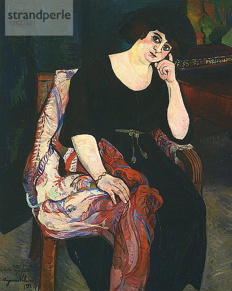 Porträt von Madame Zamaron. Künstler: Valadon  Suzanne (1865-1938)