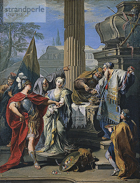 Die Opferung der Polyxena. Künstler: Pittoni  Giovan Battista (1687-1767)