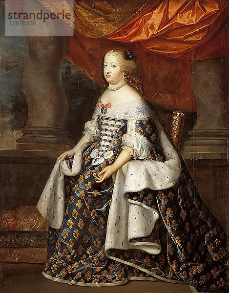 Porträt von Maria Theresia von Spanien (1638-1683) als Königin von Frankreich. Künstler: Beaubrun  Henri (1603-1677)
