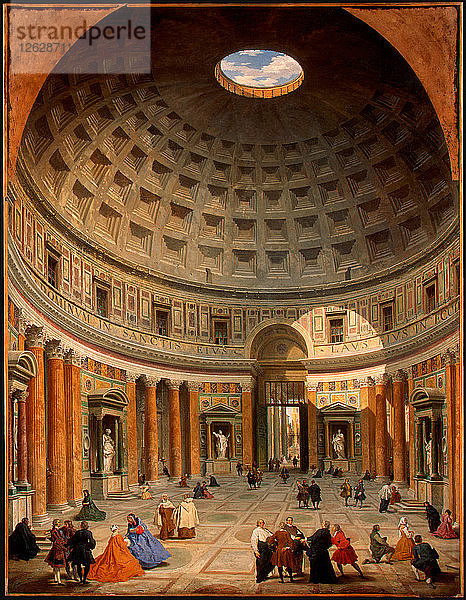 Innenraum des Pantheons  Rom. Künstler: Panini  Giovanni Paolo (1691-1765)