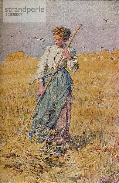 Haferernte  Frankreich  um 1900. Künstler: Lionel Percy Smythe.