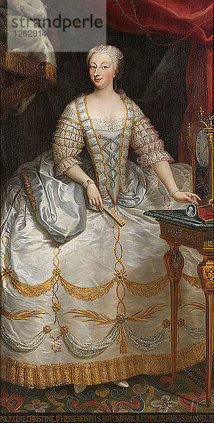 Polyxena von Hessen-Rotenburg (1706-1735)  Königin von Sardinien. Künstler: Anonym