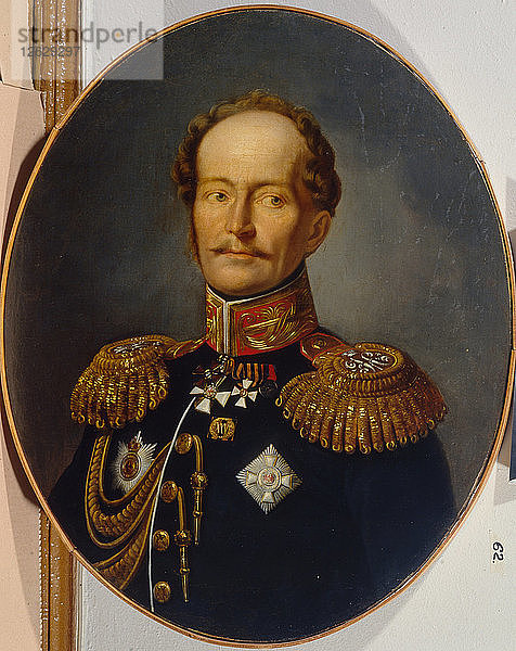 Porträt des Generaladjutanten Karl Karlovich Merder (1787-1834)  1820er Jahre. Künstler: Anonym