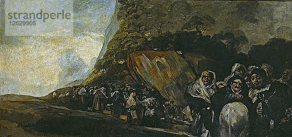 Prozession des Heiligen Offiziums. Künstler: Goya  Francisco  de (1746-1828)