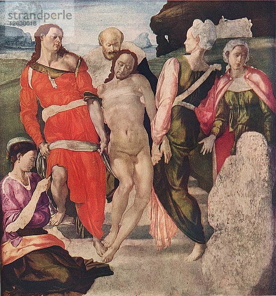 Die Grablegung  um 1500  (1911). Künstler: Michelangelo Buonarroti