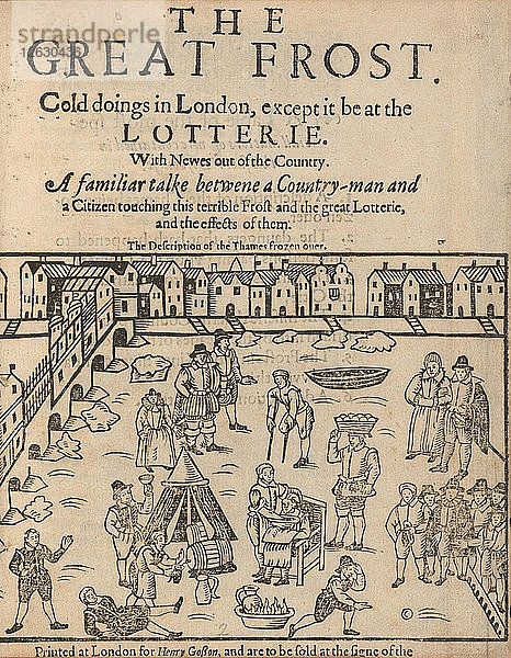 Der große Frost in London  1608. Künstler: Anonym