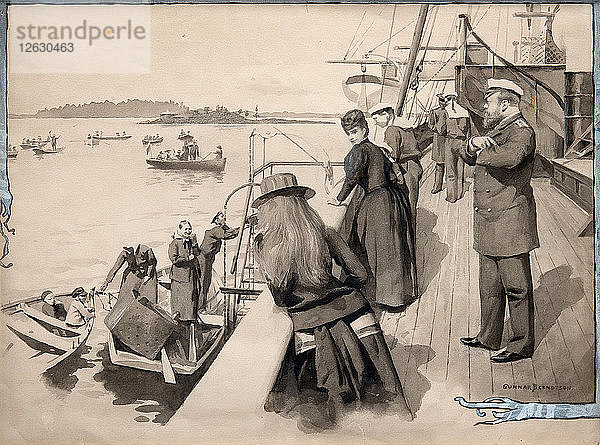 Reise Alexanders III. in den Finnischen Meerbusen  1883-1888. Künstler: Berndtson  Gunnar Fredrik (1854-1895)