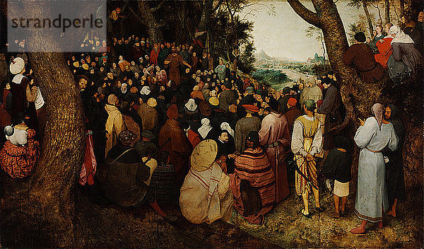 Die Predigt des Heiligen Johannes des Täufers. Künstler: Bruegel (Brueghel)  Pieter  der Ältere (ca. 1525-1569)