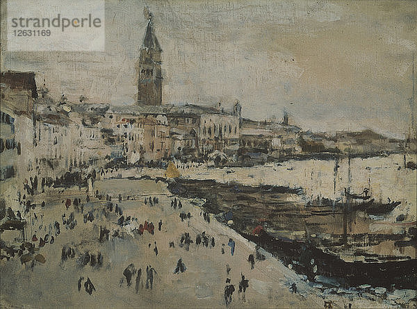 Der Kai von Schiavoni in Venedig. Künstler: Serow  Walentin Alexandrowitsch (1865-1911)