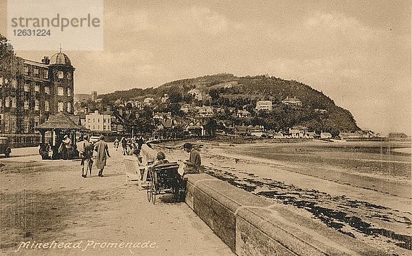 Promenade von Minehead  Somerset  um 1930. Künstler: Unbekannt.