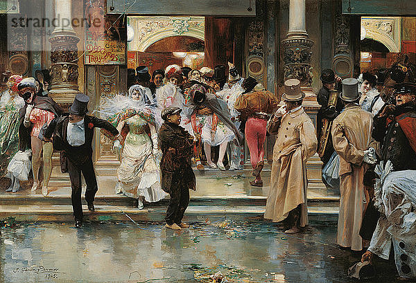 Verlassen des Maskenballs. Künstler: García y Ramos  José (1852-1912)