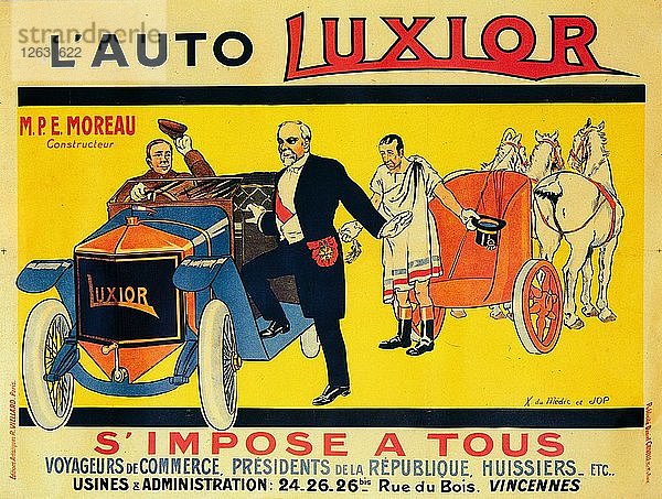 Werbung für Luxior-Autos  um 1912-1914. Künstler: Unbekannt.