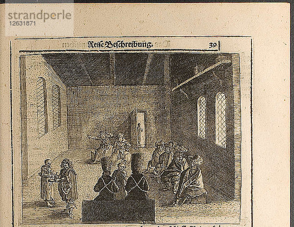 Botschafter Prikaz (Posolsky Prikaz) in Moskowien (Illustration aus Reisen zum Großherzog von M. Künstler: Rothgiesser  Christian Lorenzen (?-1659)