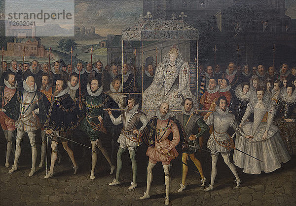 Prozessionsporträt von Königin Elisabeth  ca. 1600-1603. Künstler: Anonym