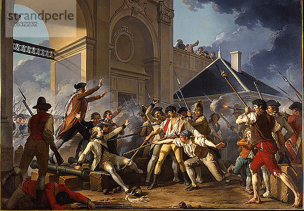 Der heldenhafte Mut des jungen Désilles  31. August 1790  in der Nancy-Affäre  1794. Künstler: Le Barbier  Jean-Jacques-François (1738-1826)