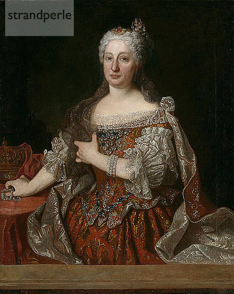 Porträt der Erzherzogin Maria Anna von Österreich (1683-1754)  Königin von Portugal  um 1729. Künstler: Ranc  Jean (1674-1735)
