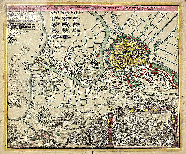 Die Belagerung von Danzig  1734  1730er Jahre. Künstler: Anonym
