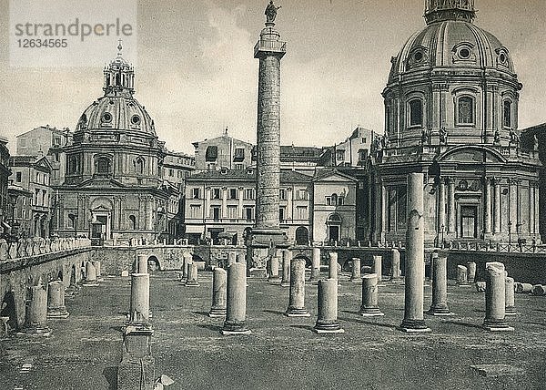 Forum des Trajan  Rom  Italien  1927. Künstler: Eugen Poppel.