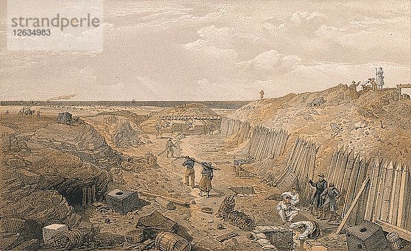 Graben der Bastion Du Mat  1856. Künstler: Edmund Walker.