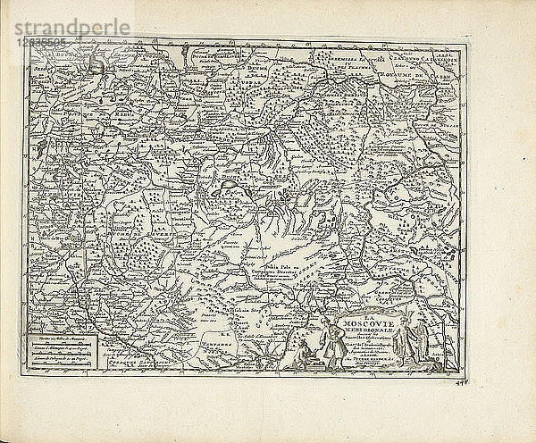 Karte von Moscovia  1726. Künstler: Aa  Pieter van der (1659-1733)