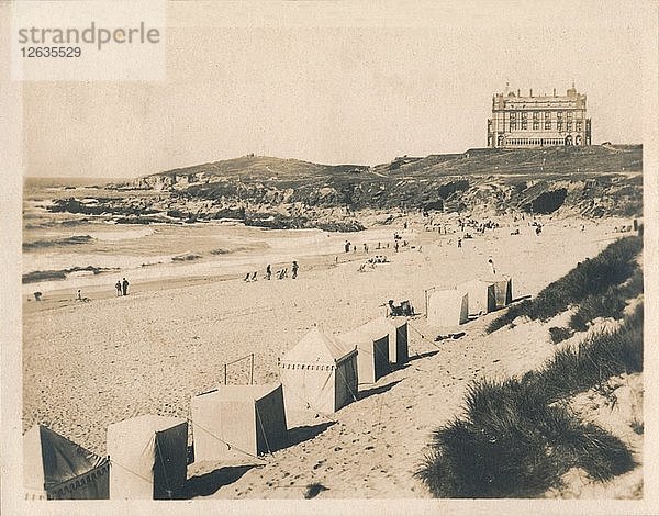 Fistral Beach - Newquay  1927. Künstler: Unbekannt.