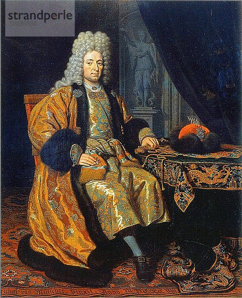 Porträt von François Lefort (1656-1699)  1698. Künstler: Musscher  Michiel van (1645-1705)
