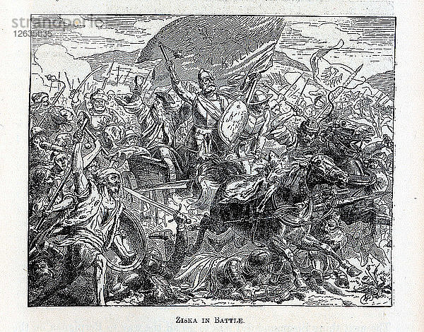 Ziska in der Schlacht  1882. Künstler: Anonym