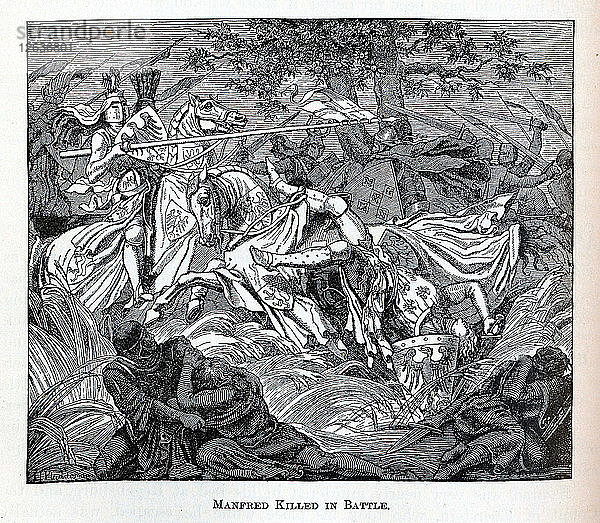 Manfred Gefallen in der Schlacht  1882. Künstler: Anonym