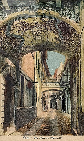 Orta - Via Giaccomo Giovanetti  um 1910. Künstler: Unbekannt.
