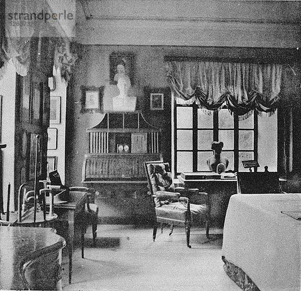 Gut Ostafyevo. Das Karamzin-Zimmer  Ende des 19. Jahrhunderts. Künstler: Anonym