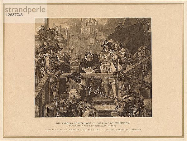 Der Marquis von Montrose am Ort der Hinrichtung  1650 (1878). Künstler: T. Bauer.