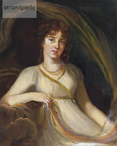 Porträt der Fürstin Jekaterina Osipowna Tjufjakina  geborene Chorwat (1777-1802) als Iris  1802. Künstler: Vigée-Lebrun  Marie Louise Elisabeth (1755-1842)