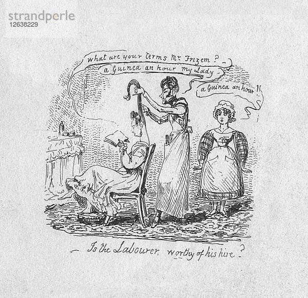Ist der Arbeiter seines Lohnes würdig? 1829. Künstler: George Cruikshank.