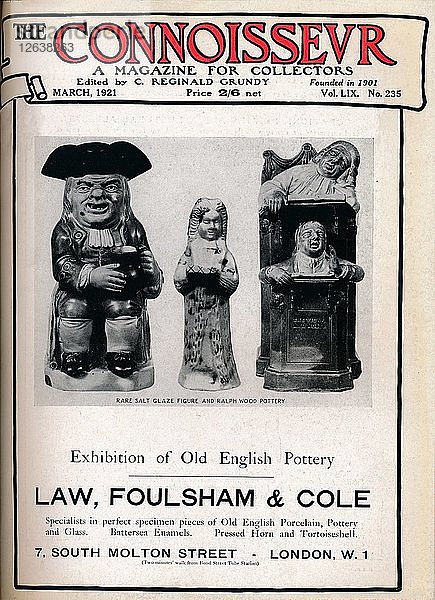 Titelseite von The Connoisseur  März 1921. Künstler: Unbekannt.