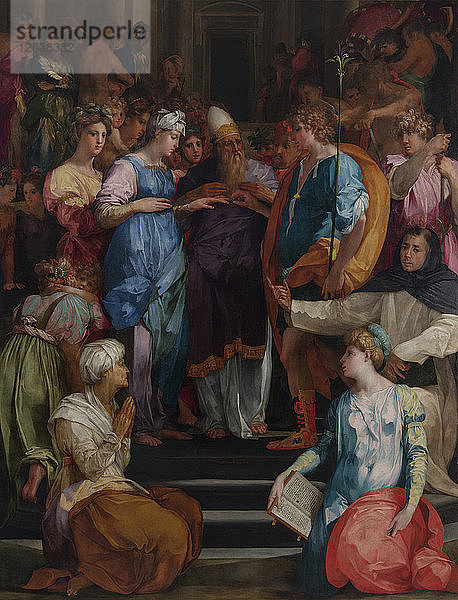 Die Vermählung der Jungfrau (Pala Ginori)  1523. Künstler: Rosso Fiorentino (1495-1540)