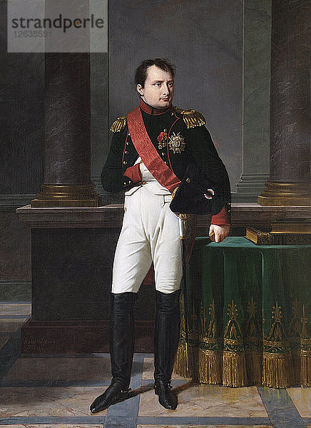 Porträt von Napoleon Bonaparte  1812. Künstler: Robert Lefevre.